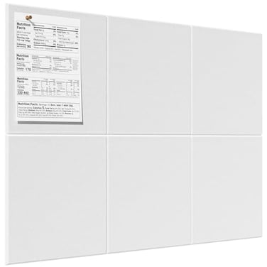 MaxGear Large Cork Board for Wall 36 x 24 White Bulletin Board 6 Pack Felt Wall Tiles with Pushpins Cork Boards for Office Pin Board Tack Board Cork Boards