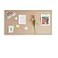Bcabo Foldable Large Felt Bulletin Board 36 x 18 Decorative Picture Framed Display Board with 35 Rose Pins for School Home Kitchen Office Walls