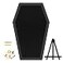 Gothvanity Coffin Pin Display Board Wooden Felt Bulletin Board for Table Top or Wall Gothic Decor for Home Office and School 17 x 11 Inches Black