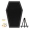 Gothvanity Coffin Pin Display Board Wooden Felt Bulletin Board for Table Top or Wall Gothic Decor for Home Office and School 17 x 11 Inches Black