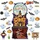 gisgfim Halloween Classroom Bulletin Board Decorations Halloween Cutouts Pumpkin Bat Witch Ghost Castle CutOuts for Holiday School Classroom Decor