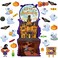 gisgfim Halloween Classroom Bulletin Board Decorations Halloween Cutouts Pumpkin Bat Witch Ghost Castle CutOuts for Holiday School Classroom Decor