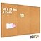 DOLLAR BOSS Cork Board Tiles 6 Packs 12 x 12 12 Thick Cork Bulletin Board Self Adhesive Corkboards for Walls with 60 Pushpins for Home Office Kitchen School Decor Display