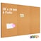 DOLLAR BOSS Cork Board Tiles 6 Packs 12 x 12 12 Thick Cork Bulletin Board Self Adhesive Corkboards for Walls with 60 Pushpins for Home Office Kitchen School Decor Display