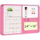 DOLLAR BOSS 3in1 Foldable Bulletin Board 16x24 Horizontal Magnetic Whiteboard with Cork Acrylic Shelves SoundAbsorbing Felt for HomeOfficeDorm Includes PinsMagnets Pink