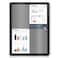 EVERSUPPLY Enclosed Bulletin Board Lockable Display Case Message Board with Locking Door for Indoor Grey Felt Black Aluminum Frame 26 X 20 in