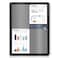 EVERSUPPLY Enclosed Bulletin Board Lockable Display Case Message Board with Locking Door for Indoor Grey Felt Black Aluminum Frame 26 X 20 in