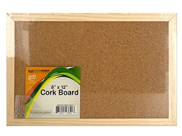 Kole Cork Bulletin Notice Board 8 X 12 Inches Wooden Frame Screws Included 1 Board