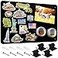 MaxGear Magnetic Board 175 x 114 Black Metal Magnet Bulletin Board for Wall Refrigerator Magnetic Board Display Notes Photos and More Includes Dual Lock Tape and Screws