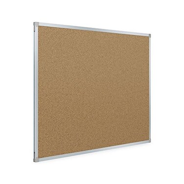 Mead Corkboard 24 x 18 Bulletin Board Aluminum Frame Cork Board 85360