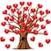 Gersoniel 90 Pieces Valentines Day Classroom Tree Bulletin Board Decorations Red Heart Cutouts Stickers for Classroom Home Wall Background Banner Decor