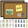 OWLKELA 2 Pcs Cork Board 177X 133 Bulletin Board Vision Board Notice Pin Board Ideal for Office Home Decor School Message Board