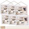 Teling 6 Pack Wood Bulletin Boards with Linen 12x 16 Cork Board for Walls with 60 Pushpin Decorative Wood Framed Display for Classroom School Office Bedroom White