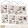 Teling 6 Pack Wood Bulletin Boards with Linen 12x 16 Cork Board for Walls with 60 Pushpin Decorative Wood Framed Display for Classroom School Office Bedroom White