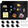 Bonnary 2Pack Magnetic Board171 x 118 Magnet Displayfor Magnets and Bulletin BoardSuitable for Wall Refrigerator Compartment Cabinet etcComes with Dual Lock Tape for Easy Hanging Black