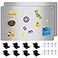 Bonnary 2Pack Magnetic Board171 x 118 Magnet Displayfor Magnets and Bulletin BoardSuitable for Wall Refrigerator Compartment Cabinet etcComes with Dual Lock Tape for Easy Hanging Silver