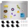 Bonnary 2Pack Magnetic Board171 x 118 Magnet Displayfor Magnets and Bulletin BoardSuitable for Wall Refrigerator Compartment Cabinet etcComes with Dual Lock Tape for Easy Hanging Silver