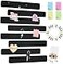 Vuzvuv 8 pcs Bulletin Board Bar Strips with 50 Pushpins 10 Wooden Clip pinsSelf Adhesive Cork Board for WallFelt Pin Board for SchoolOffice DecorBlack