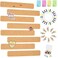 Vuzvuv 8 pcs Bulletin Board Bar Strips with 50 Pushpins 10 Wooden Clip pinsSelf Adhesive Cork Board for WallFelt Pin Board for SchoolOffice DecorCamelBrown