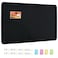 Vuzvuv Black 28x16 Large Cork Board with 50 Push Pins Sticky Notes SelfAdhesive Bulletin Board for Wall Felt Pin Vision Board for Paste NotesSchedules Offices Home