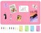 Vuzvuv Pink 28x16 Large Cork Board with 50 Push Pins for Valentines Day SelfAdhesive Bulletin Board for Wall Felt Pin Vision Board for Paste NotesSchedules Offices Home