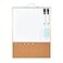 TSJ OFFICE Small Combination Board 16 X 12 Portable Aluminum Gold Framed Magnetic Dry Erase Board for Wall Small Bulletin Cork Board with Holder for Office Home and School