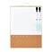 TSJ OFFICE Small Combination Board 16 X 12 Portable Aluminum Gold Framed Magnetic Dry Erase Board for Wall Small Bulletin Cork Board with Holder for Office Home and School