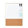 TSJ OFFICE Small Combination Board 16 X 12 Portable Aluminum Gold Framed Magnetic Dry Erase Board for Wall Small Bulletin Cork Board with Holder for Office Home and School