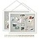 DOLLAR BOSS Cork Boards with Linen 2Pack 16X 12 Cork Board for Walls White Wood Framed Small Bulletin Board Hanging Pin Board for Home Kitchen Office Decoration 20 Pushpin Grey