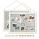 DOLLAR BOSS Cork Boards with Linen 2Pack 16X 12 Cork Board for Walls White Wood Framed Small Bulletin Board Hanging Pin Board for Home Kitchen Office Decoration 20 Pushpin Grey