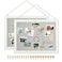 DOLLAR BOSS Cork Boards with Linen 2Pack 16X 12 Cork Board for Walls White Wood Framed Small Bulletin Board Hanging Pin Board for Home Kitchen Office Decoration 20 Pushpin Grey