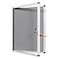 S SWANCROWN SWANCROWN Enclosed Bulletin Board Lockable Noticeboard Case with Aluminium FrameGrey Felt 20x14inch 2xA4
