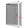 S SWANCROWN SWANCROWN Enclosed Bulletin Board Lockable Noticeboard Case with Aluminium FrameGrey Felt 20x14inch 2xA4