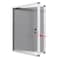 S SWANCROWN SWANCROWN Enclosed Bulletin Board Lockable Noticeboard Case with Aluminium FrameGrey Felt 20x14inch 2xA4