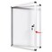 S SWANCROWN SWANCROWN Enclosed Bulletin Board 20x14 in Lockable Magnetic White Board Wall Display Case Aluminium Frame 2xA4