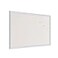 U Brands Farmhouse Linen Bulletin Board 30 x 20 White Wood Frame Wall Mounted Pin Board for Home Office Classroom Kitchen Includes Push Pins