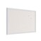 U Brands Farmhouse Linen Bulletin Board 30 x 20 White Wood Frame Wall Mounted Pin Board for Home Office Classroom Kitchen Includes Push Pins