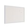 U Brands Farmhouse Linen Bulletin Board 30 x 20 White Wood Frame Wall Mounted Pin Board for Home Office Classroom Kitchen Includes Push Pins
