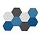 Afumazi 8Pcs Hexagon Felt Cork Board Tiles Self Adhesive Bulletin Board Pin Board for Wall Decor Memos Photos Display Set D