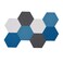 Afumazi 8Pcs Hexagon Felt Cork Board Tiles Self Adhesive Bulletin Board Pin Board for Wall Decor Memos Photos Display Set D