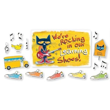 Edupress Pete The Cat Bulletin Board Set Were Rocking in Our Learning Shoes 46PackEP2383