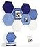 Uoisaiko 8 Pack Hexagon Felt Bulletin Board Tiles 12 Large Thick Pin Board for Walls with 30 Push Pins DIY Boards for Office Home School Decor Aesthetic Hex Cork Board Alternative