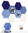 Uoisaiko 8 Pack Hexagon Felt Bulletin Board Tiles 12 Large Thick Pin Board for Walls with 30 Push Pins DIY Boards for Office Home School Decor Aesthetic Hex Cork Board Alternative