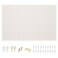 OWLKELA 24 x 36 Linen Bulletin Board White Framed Corkboard White Oak Frame Linen Cork Board Vision Board and Decorative Hanging Pin Board
