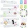 Vuzvuv 8Pcs White Cork Board Bar Strips with 50 Pushpins Sticky Notes SelfAdhesive Bulletin Board Strips No Damage for Wall Felt Pin Board for Paste Notes Photos Schedules Office Decor