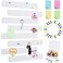 Vuzvuv 8Pcs White Cork Board Bar Strips with 50 Pushpins Sticky Notes SelfAdhesive Bulletin Board Strips No Damage for Wall Felt Pin Board for Paste Notes Photos Schedules Office Decor