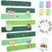 Vuzvuv 8Pcs Green Cork Board Bar Strips with 50 Pushpins Sticky Notes SelfAdhesive Bulletin Board Strips No Damage for Wall Felt Pin Board for Paste Notes Photos Schedules Office Decor
