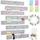 Vuzvuv 8Pcs Light Grey Cork Board Bar Strips with 50 Pushpins Sticky Notes SelfAdhesive Bulletin Board Strips No Damage for Wall Felt Pin Board for Paste Notes Photos Schedules Office Decor