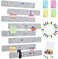 Vuzvuv 8Pcs Light Grey Cork Board Bar Strips with 50 Pushpins Sticky Notes SelfAdhesive Bulletin Board Strips No Damage for Wall Felt Pin Board for Paste Notes Photos Schedules Office Decor