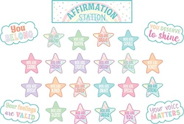 Teacher Created Resources Pastel Pop Positive Affirmations Mini Bulletin Board